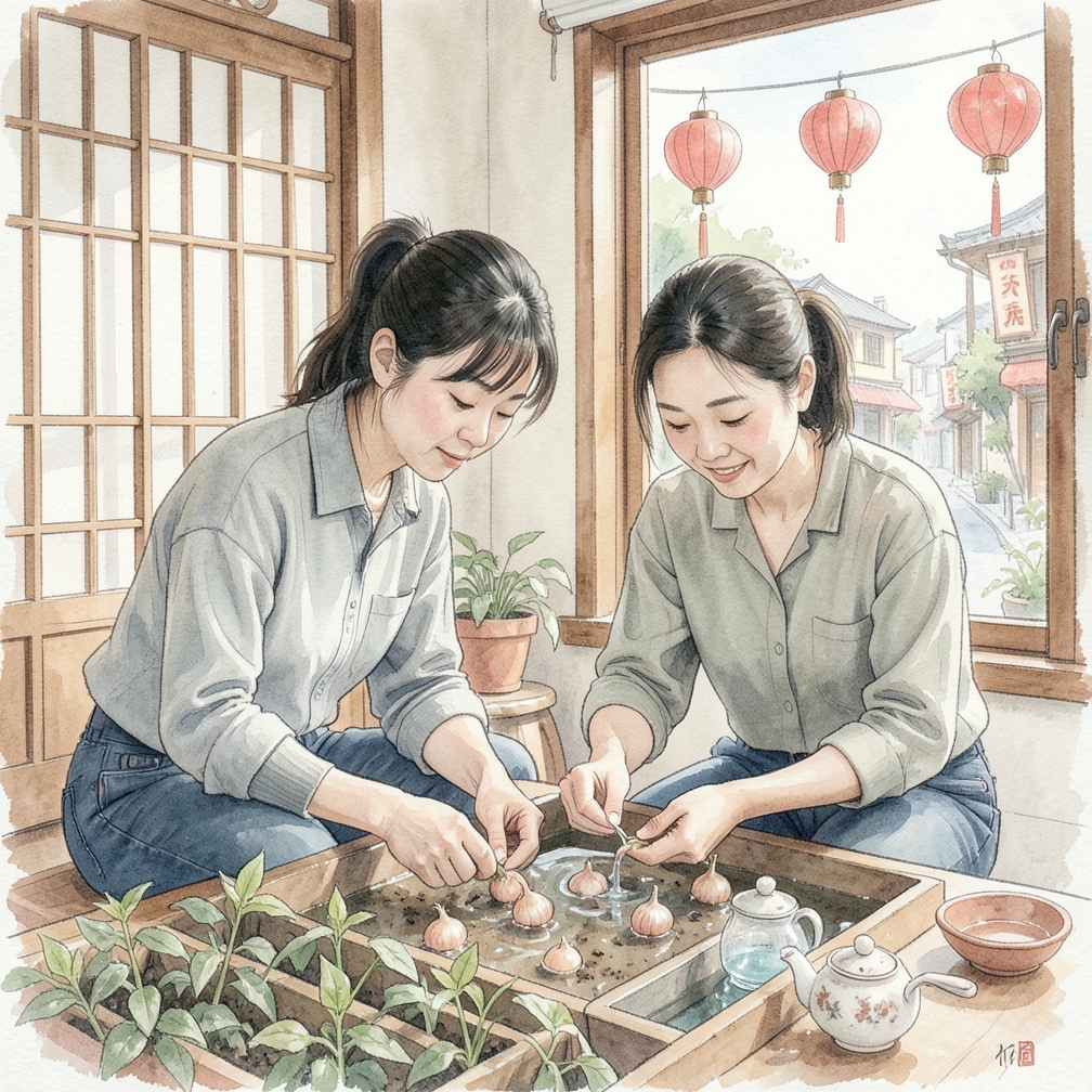 分瓣與準備球莖