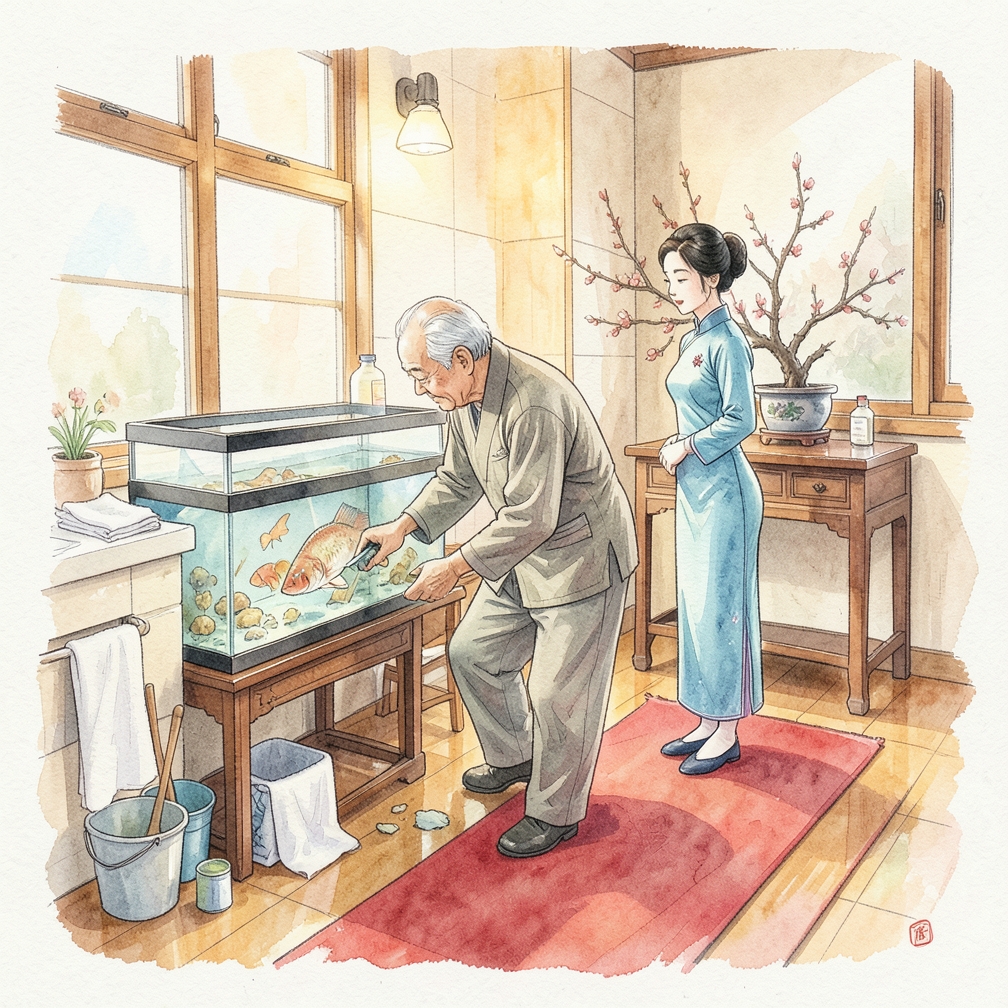 如何逐步清空鱼缸