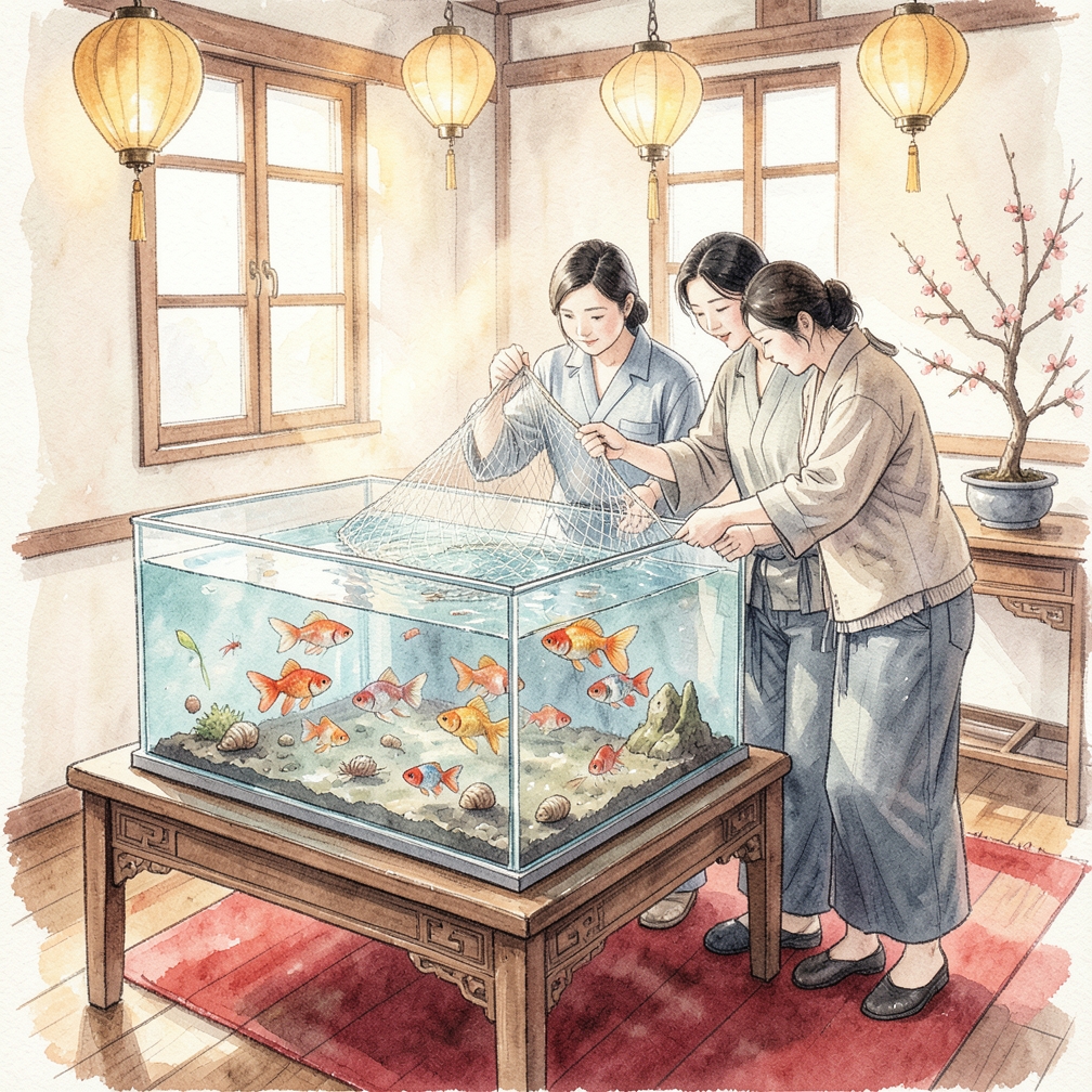 移除鱼缸中的生物