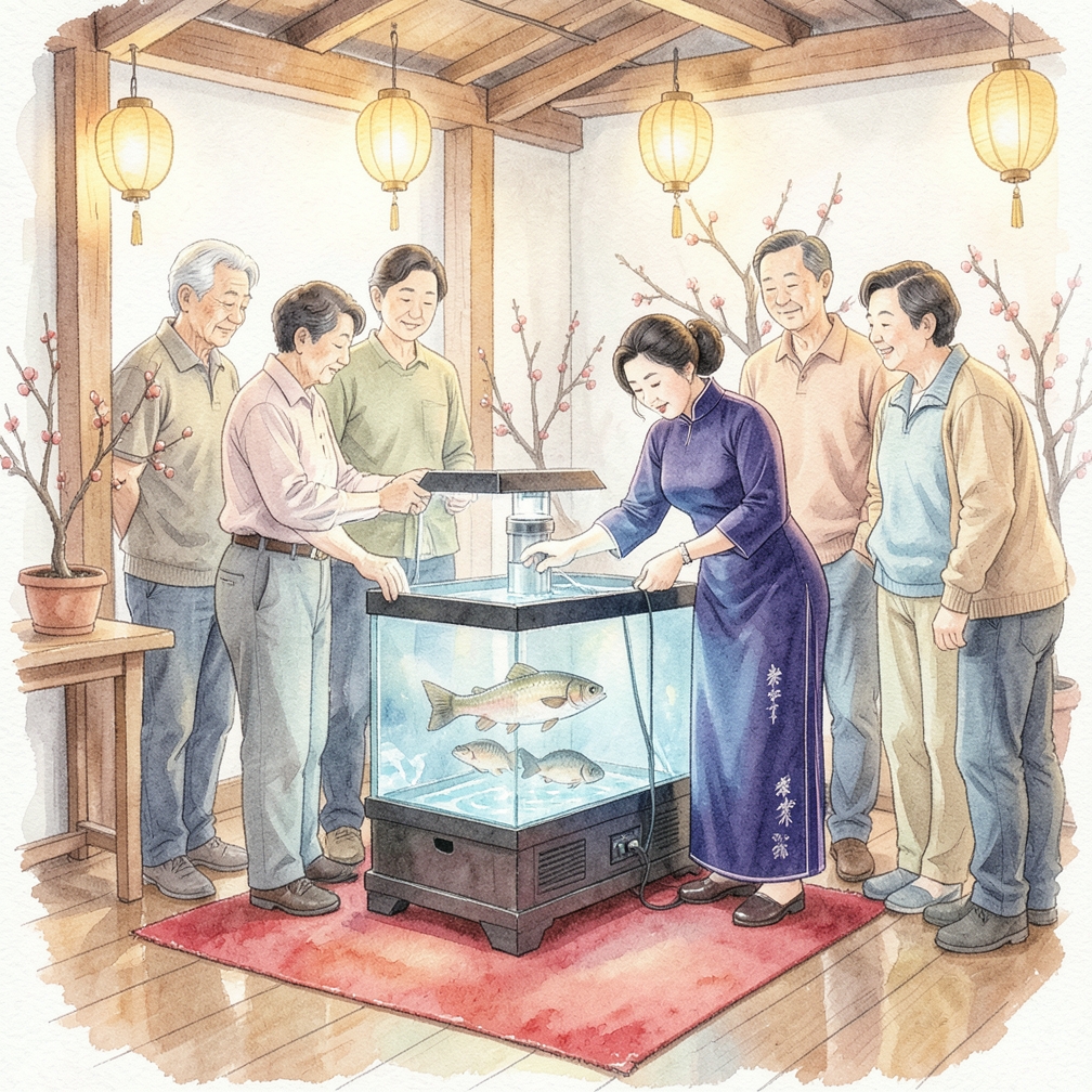 斷開魚缸電源
