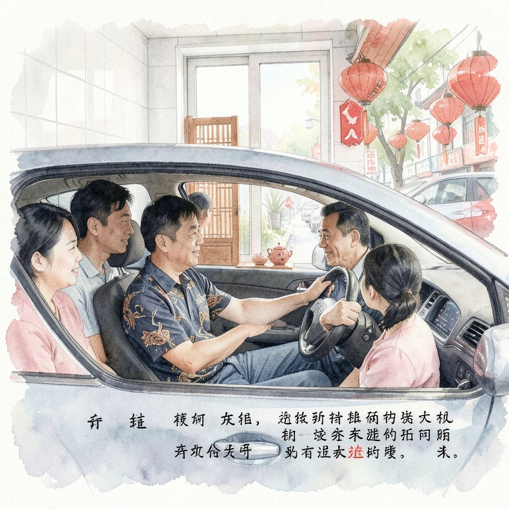 与学生一同驾驶并解释操作