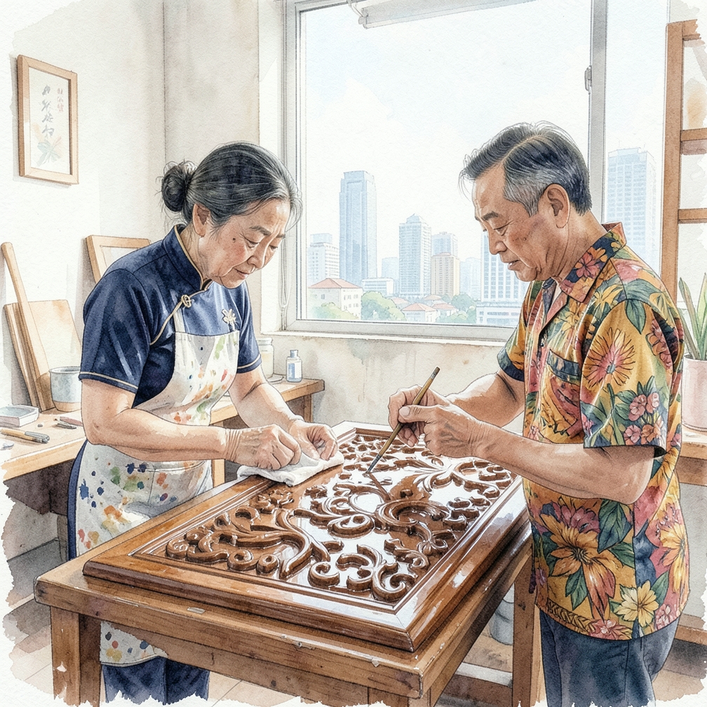 進行塗漆與修整