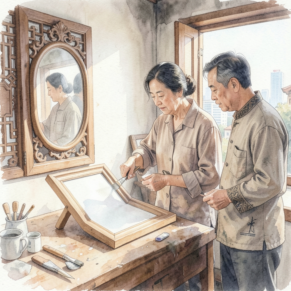 進行噴漆與修整