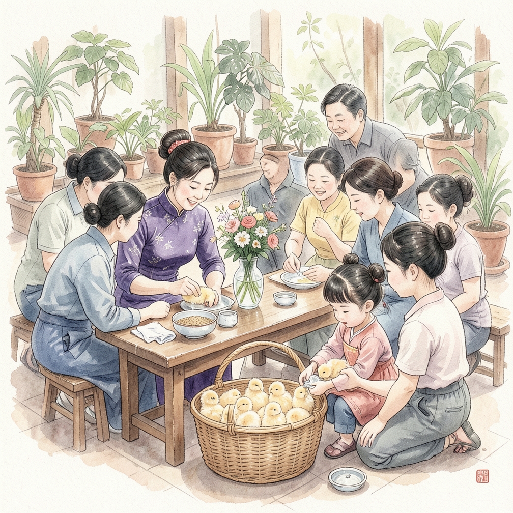 如何逐步照顾小鸡