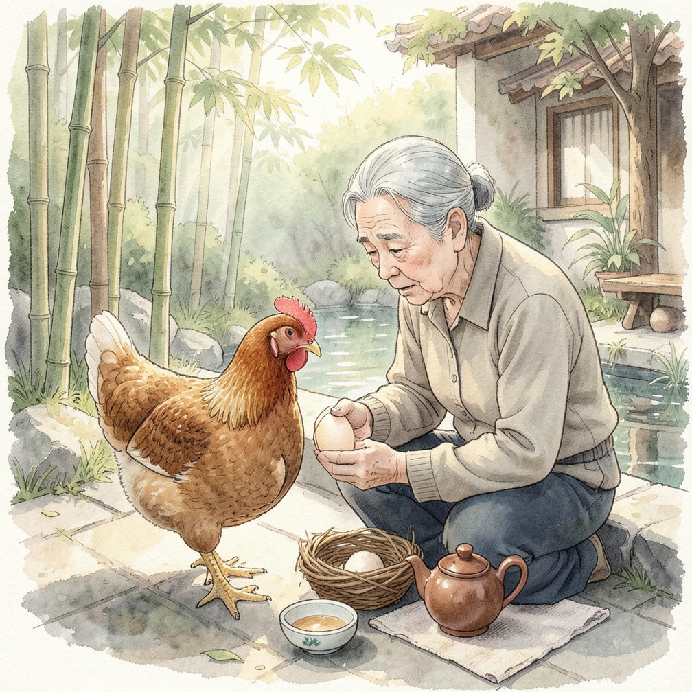 观察母鸡的反应