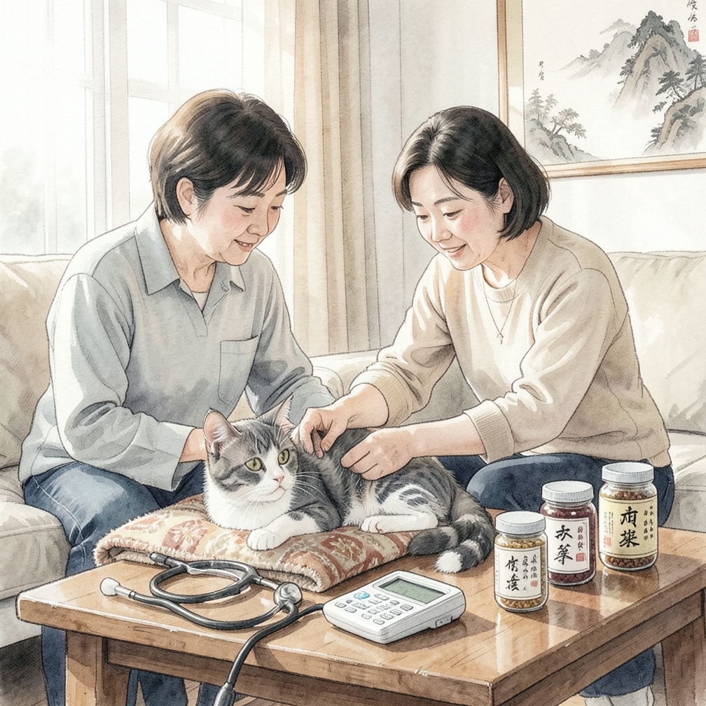 检查猫咪的身体状况