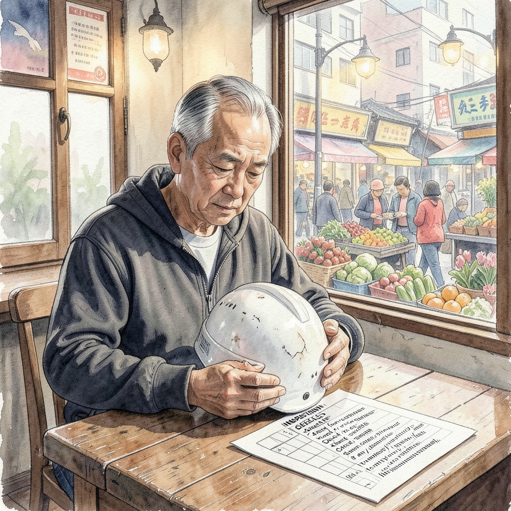 每天检查头盔，发现损坏时立即更换