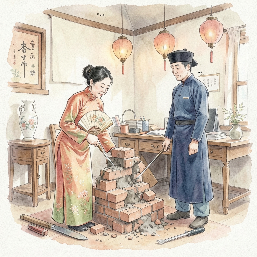 如何逐步拆除砖砌壁炉