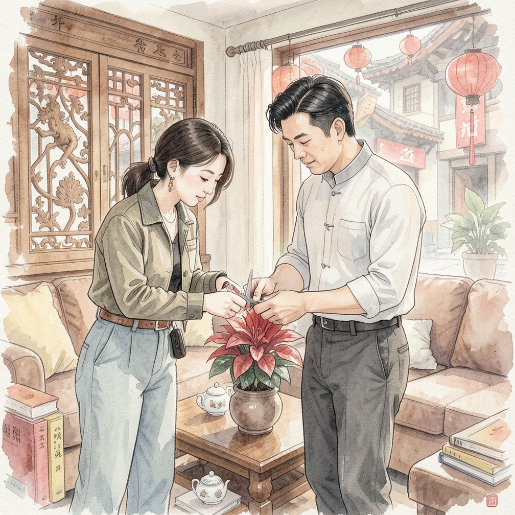 如何逐步修剪一品红