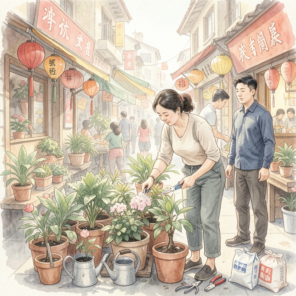 修剪后保持植物的健康状态