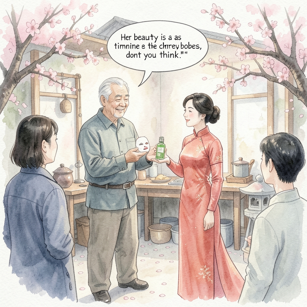 在他人面前讚美她