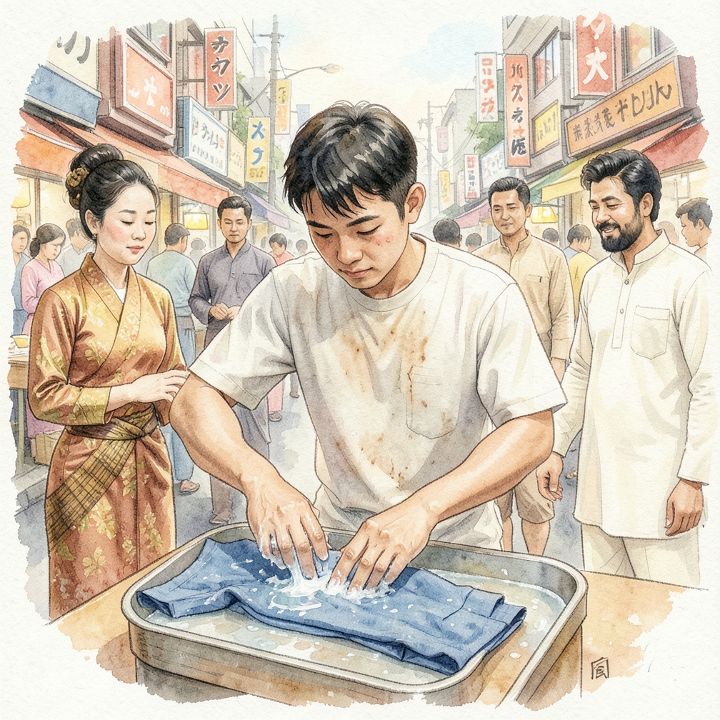 使用中性洗滌劑清洗