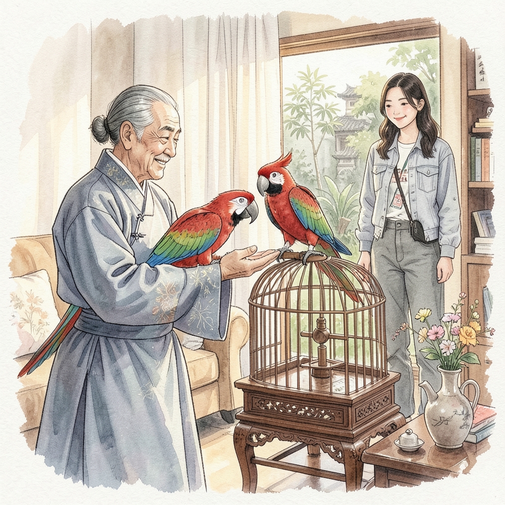 如何逐步喂养红绿鹦鹉