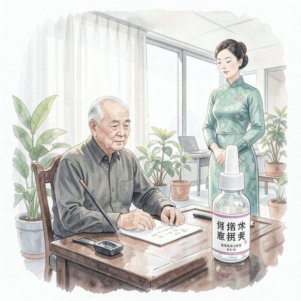 步骤 2：使用生理盐水鼻喷剂