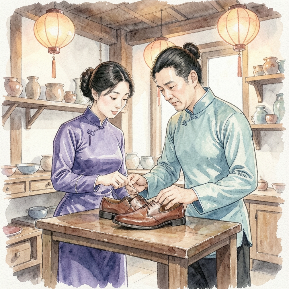 注意鞋子的对称性