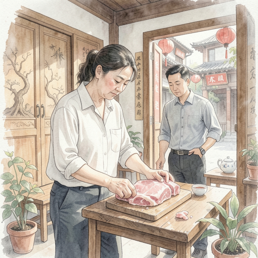 處理豬隻的肉體