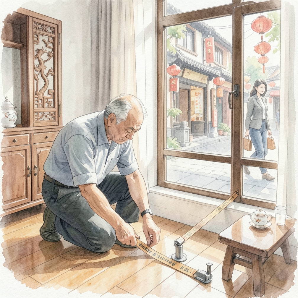 将固定带的两端固定在地面的锚点上
