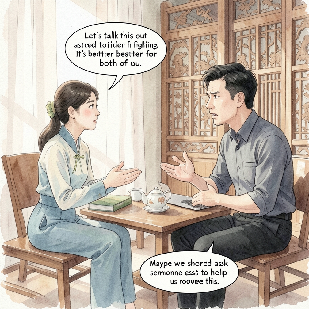 使用语言沟通，避免肢体冲突
