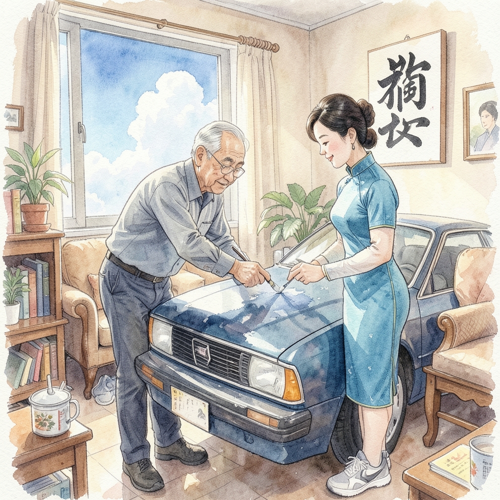 如何逐步处理汽车车顶喷漆