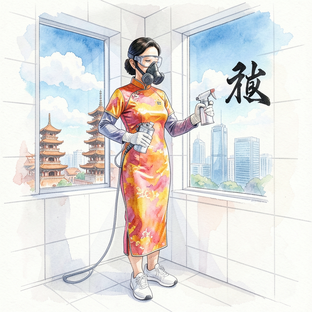 戴上呼吸器與個人安全裝備進行任何汽車噴漆工作