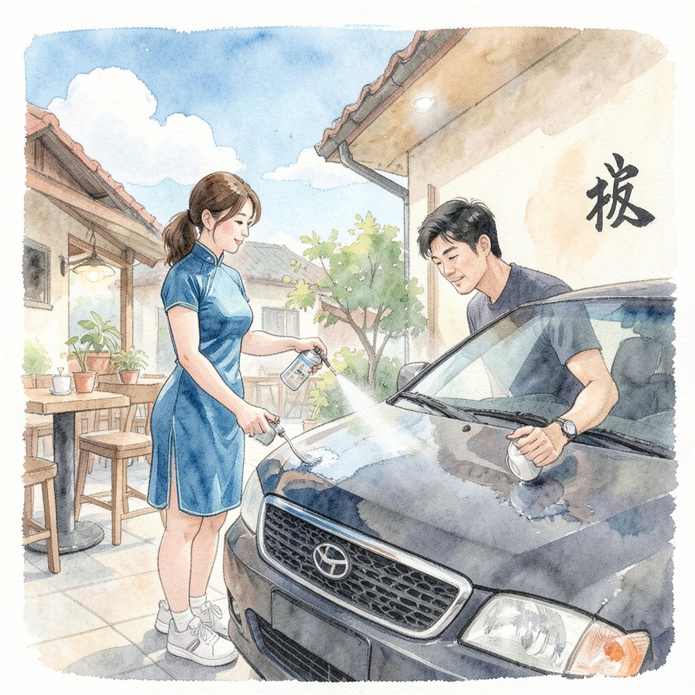 噴塗三遍輕柔且均勻的汽車底漆