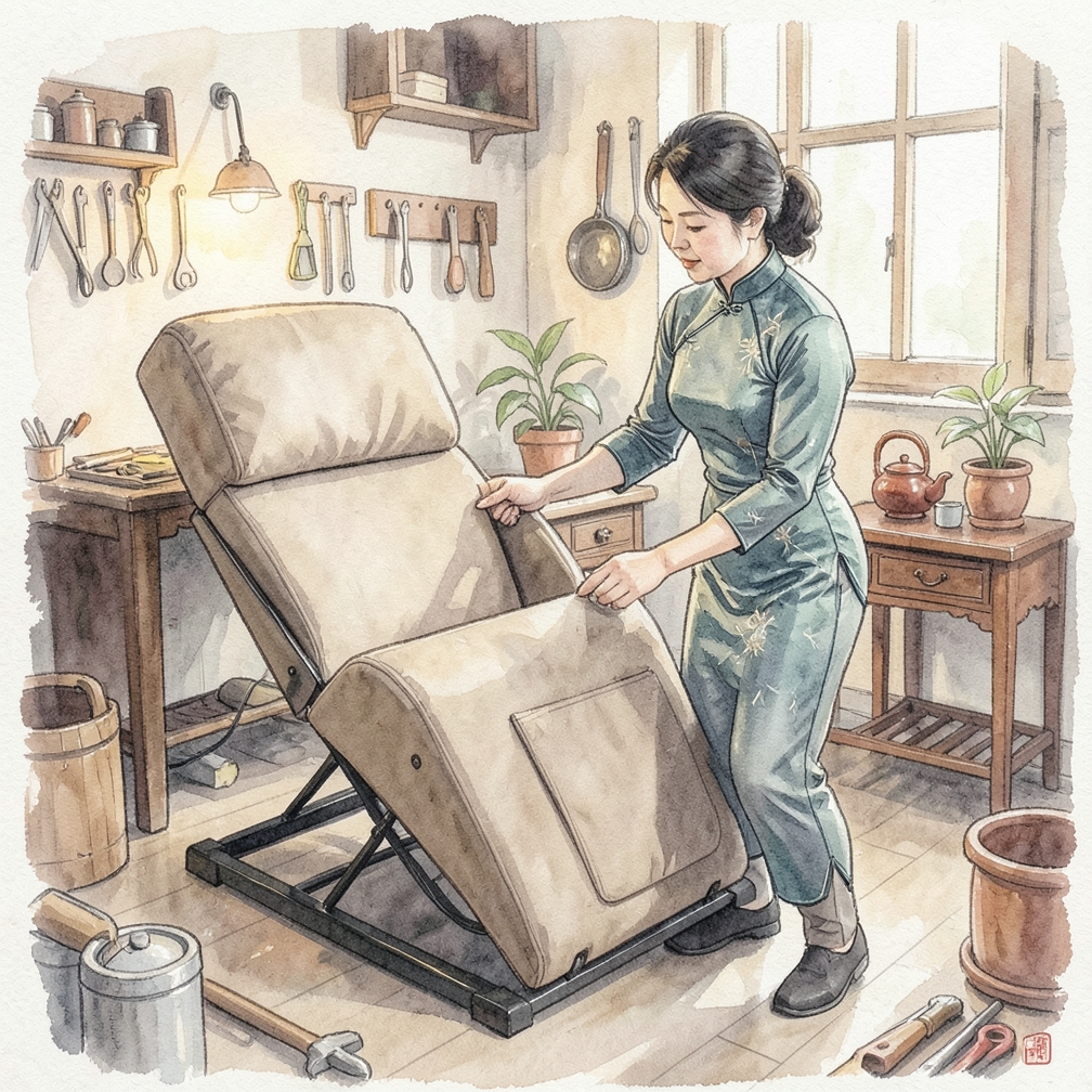 傾斜躺椅向前