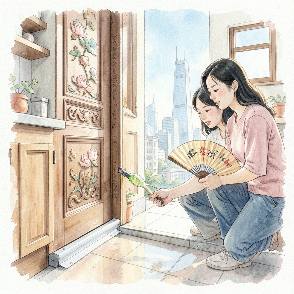 安裝門底密封條