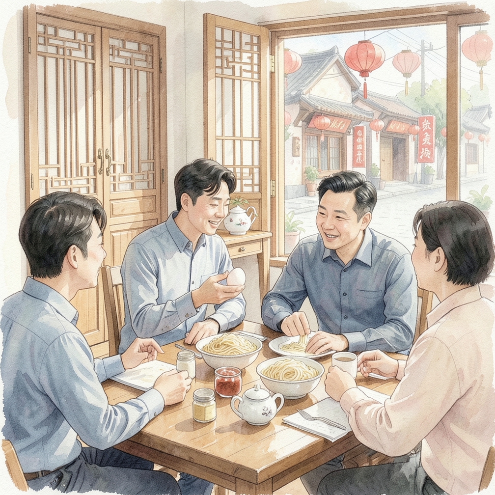 准备拉面和鸡蛋