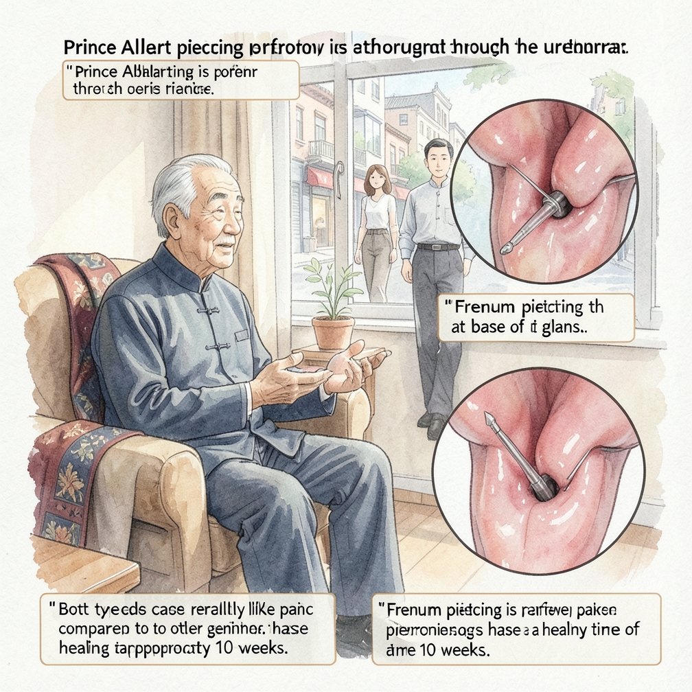 Prince Albert 是最常見的陰茎穿刺類型