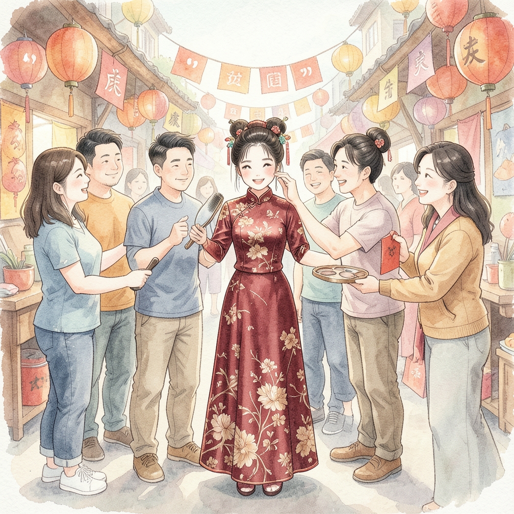 如何逐步帮助男孩打扮成女孩