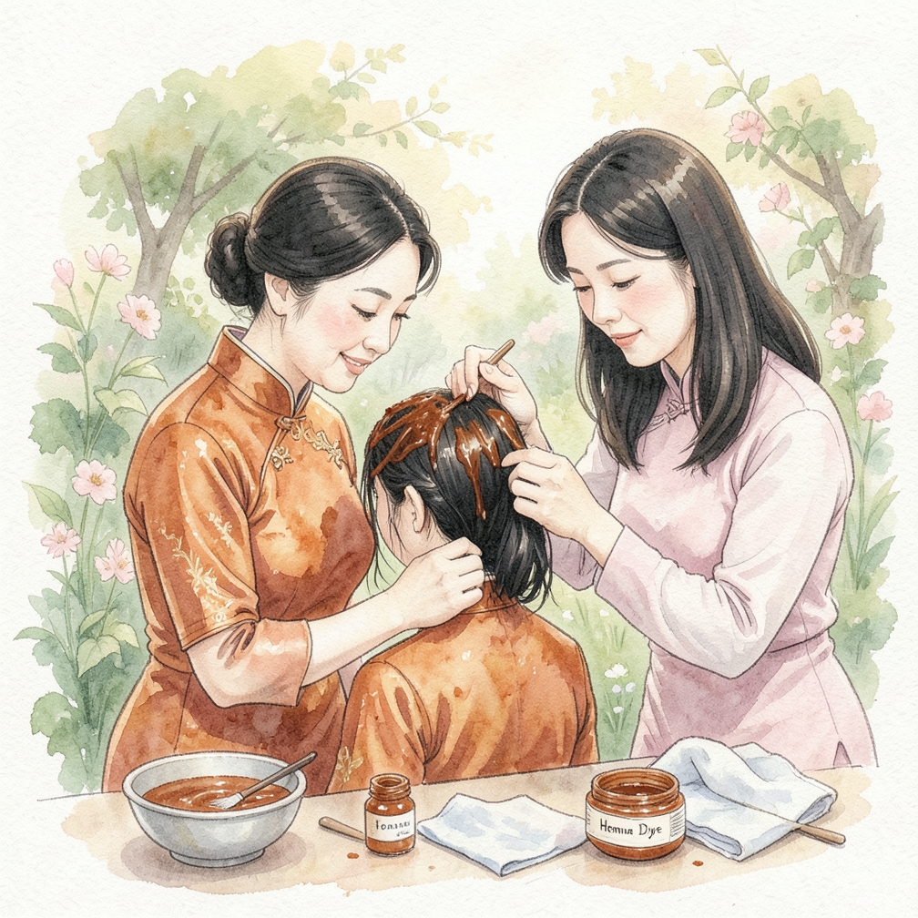 如何逐步使用海娜染发