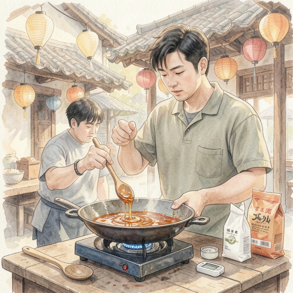 加热枫糖浆