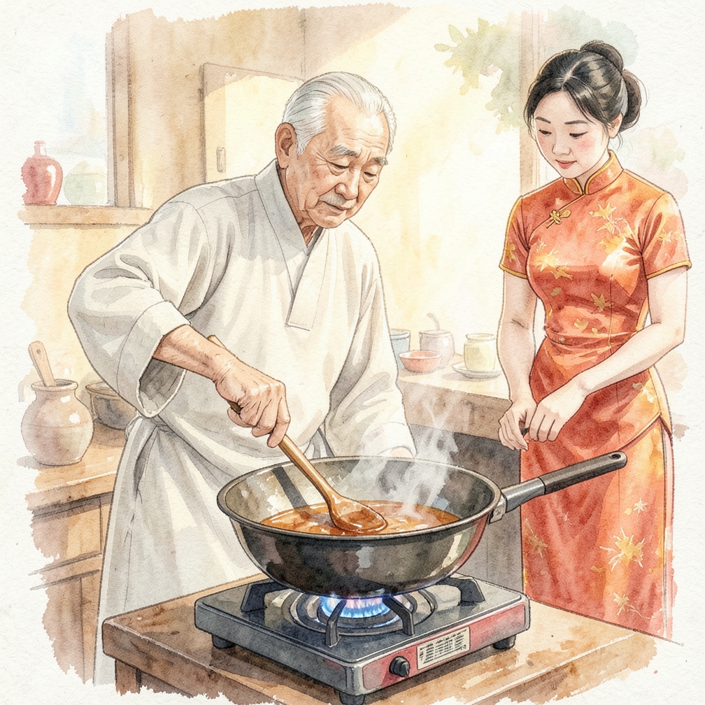 加热枫糖浆
