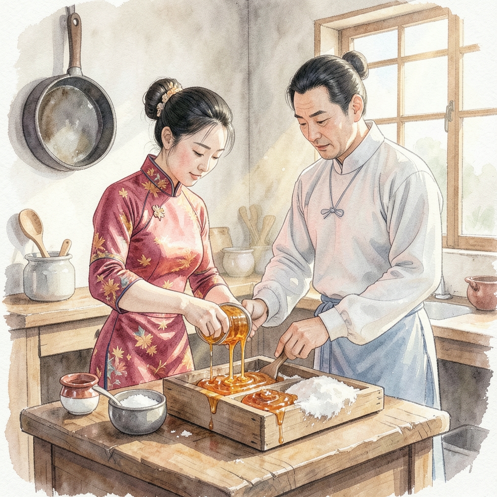 倒入模具并冷却