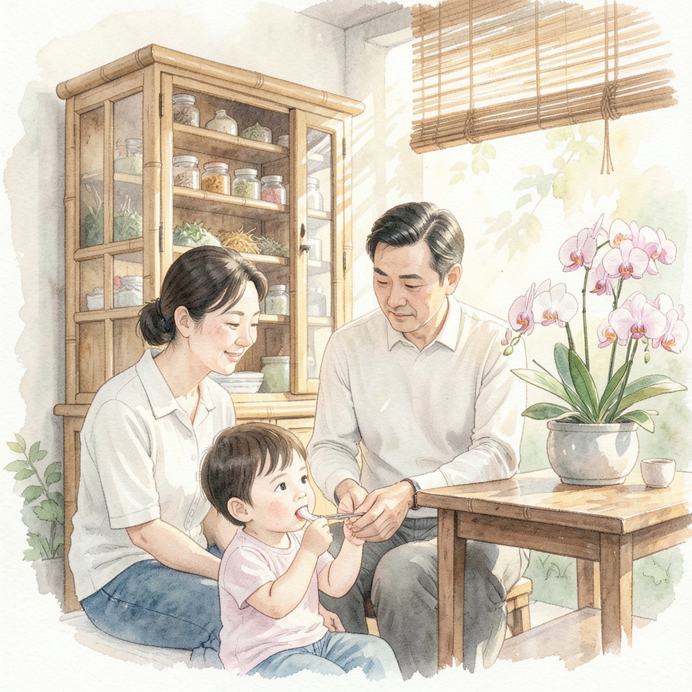用手指轻轻摇动牙齿