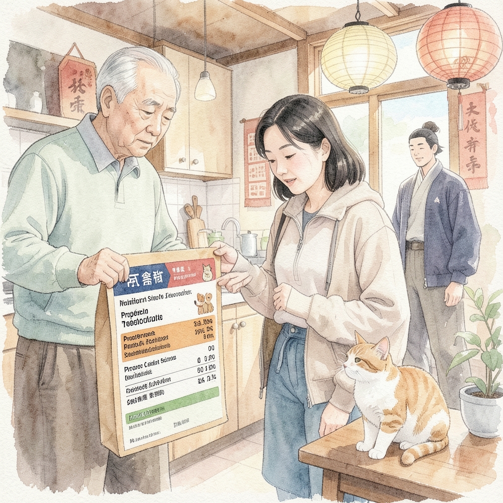 研究貓糧的營養成分和標籤