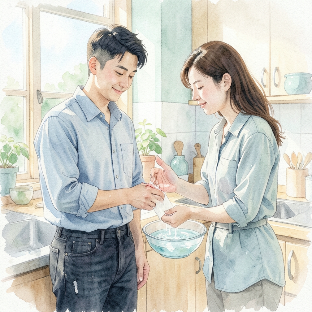 脓肿引流后2天开始温水浸泡