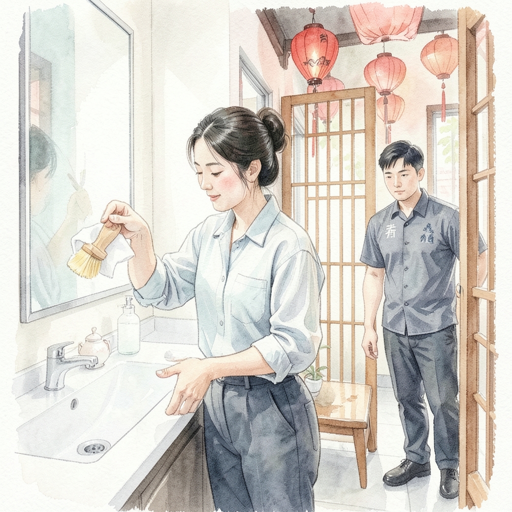 均勻塗抹溶劑於玻璃表面