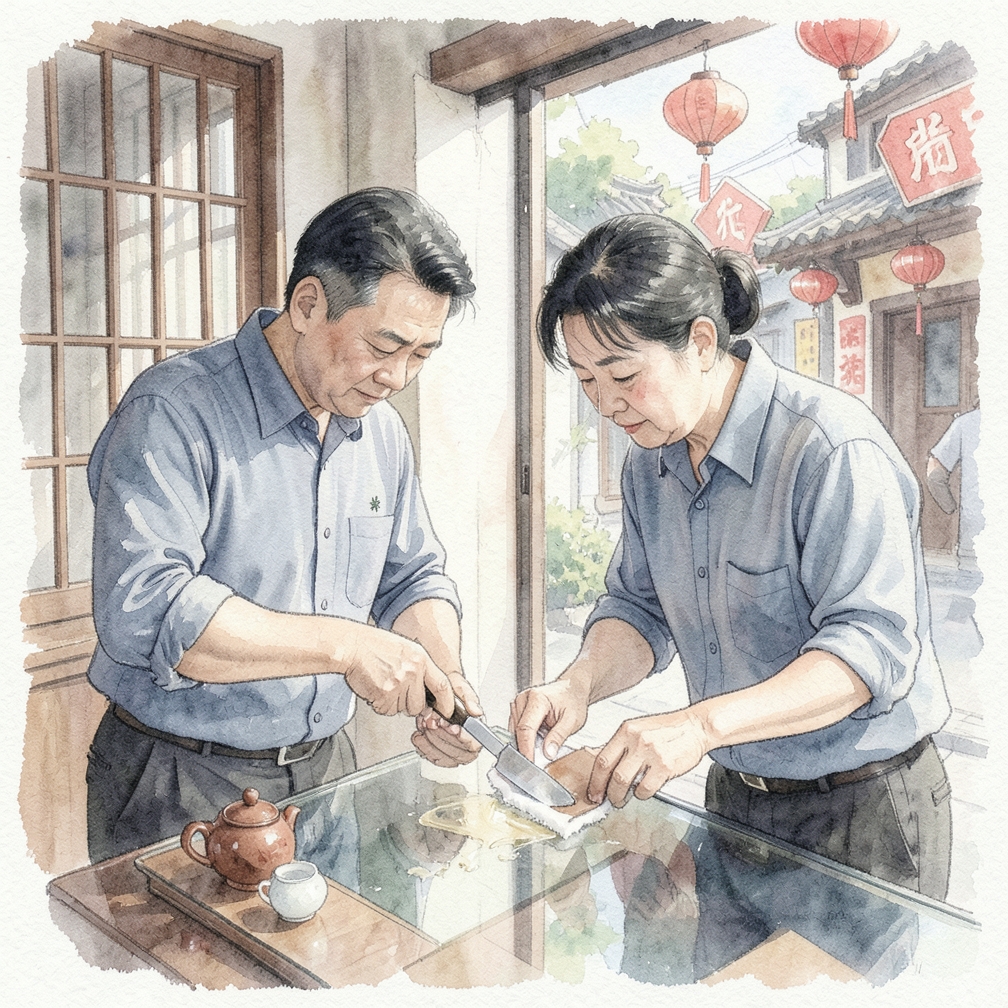 用刮刀或軟布清除殘留蠟