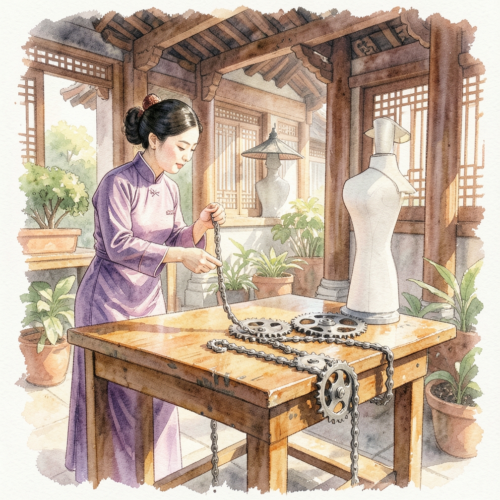拍攝鏈條和傳動系統照片