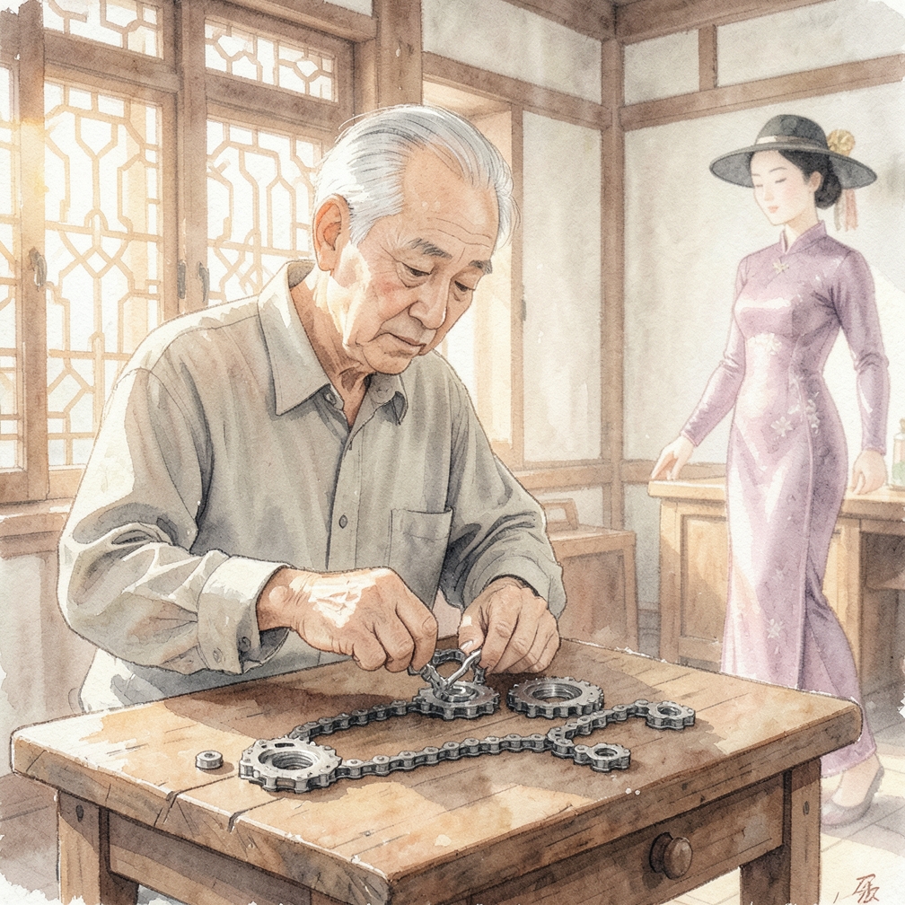 移除嚴重鏽跡的鏈條