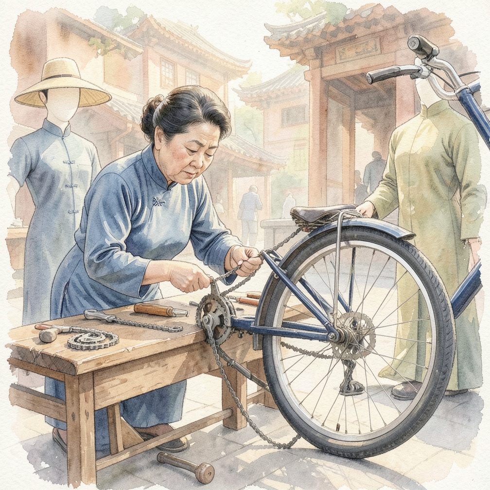 將鏈條重新安裝到傳動系統中