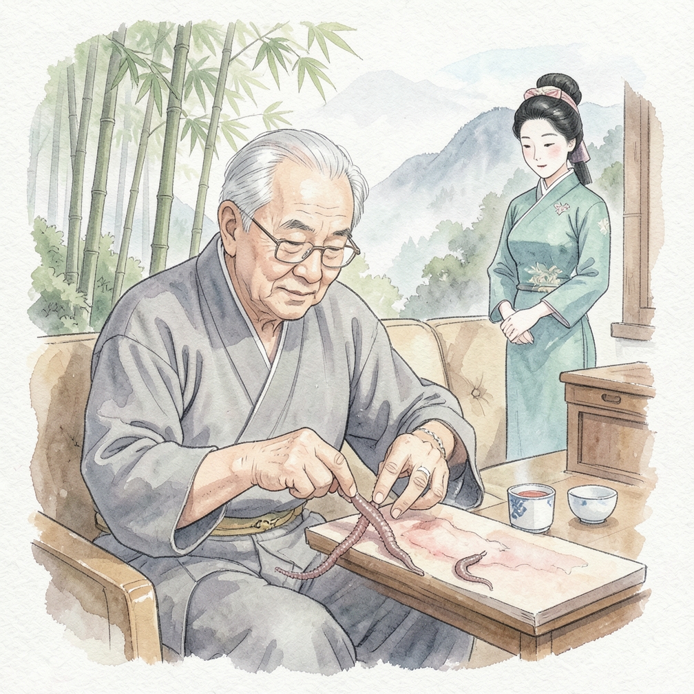 尝试分离水蛭的吸盘