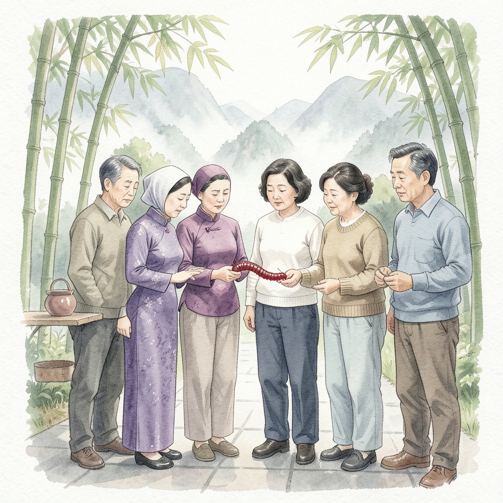 等待水蛭自行脱落