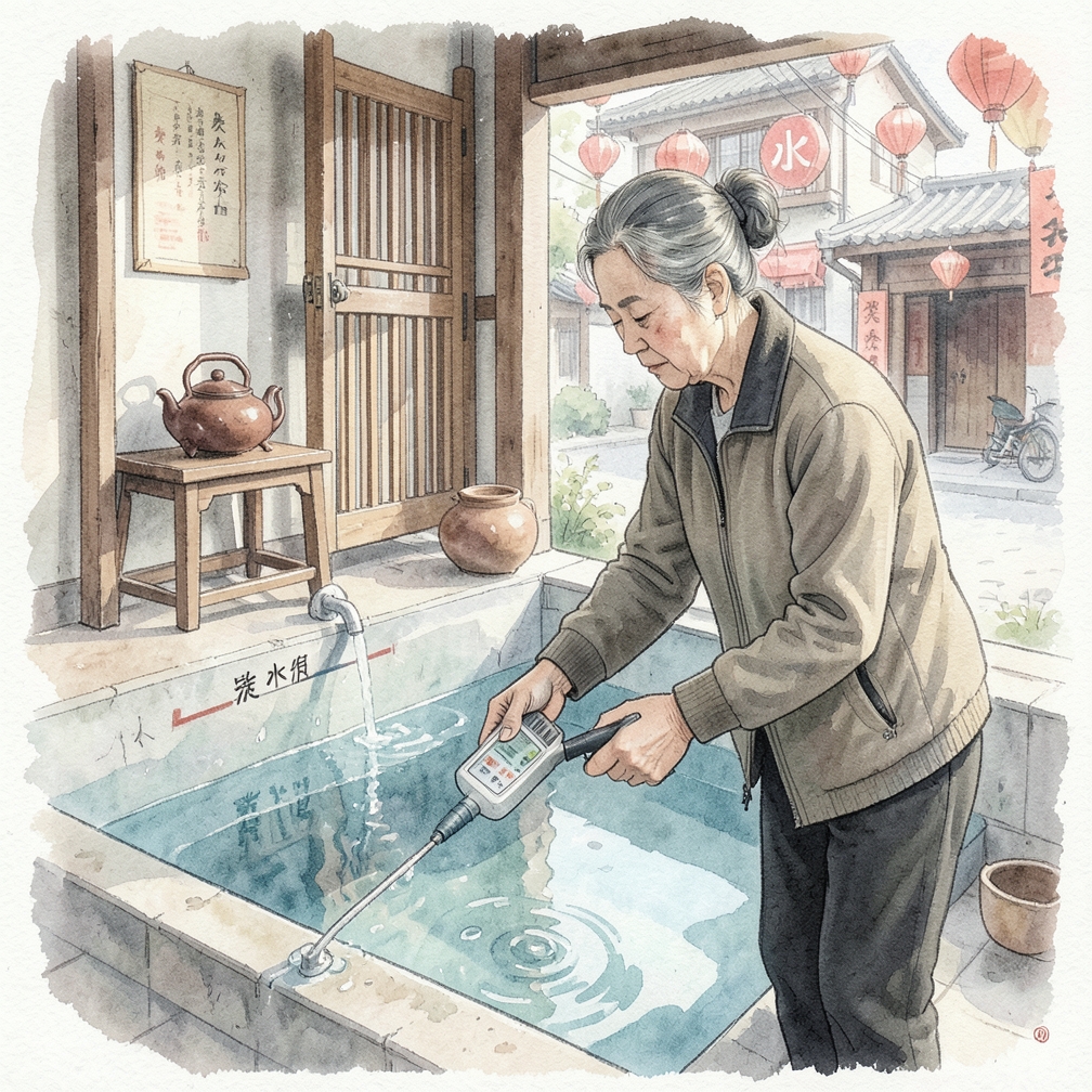 调整游泳池的水位和水质