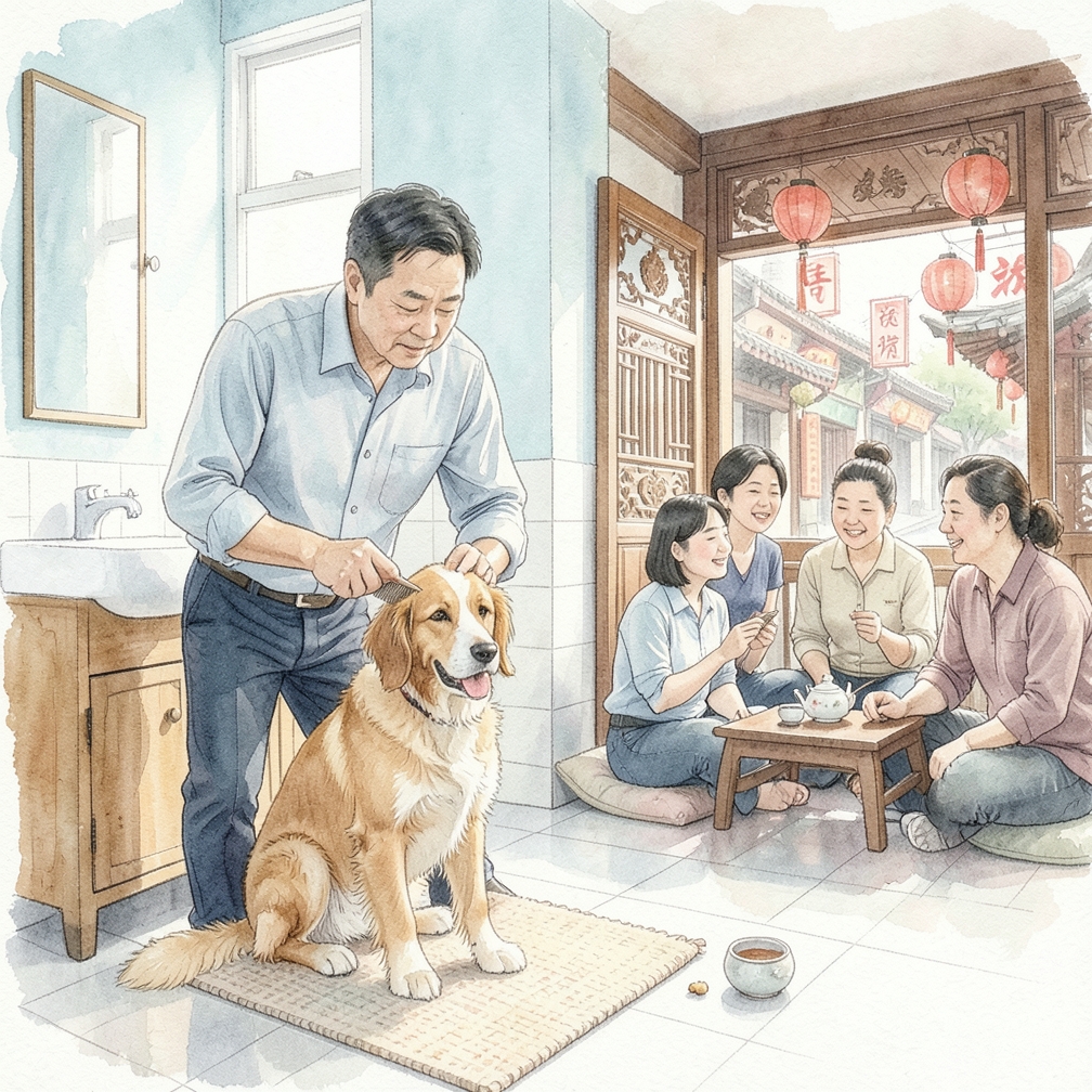 翻转狗狗的脚掌以触及脚底