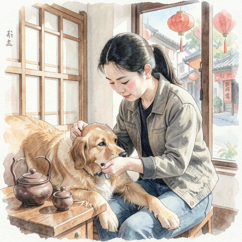 检查脚掌毛发是否需要修剪