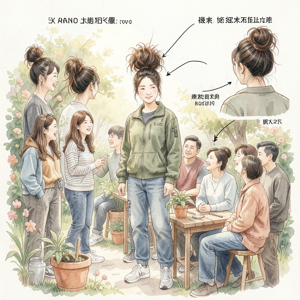 如何一步步打造蓬松凌乱的顶髻发髻