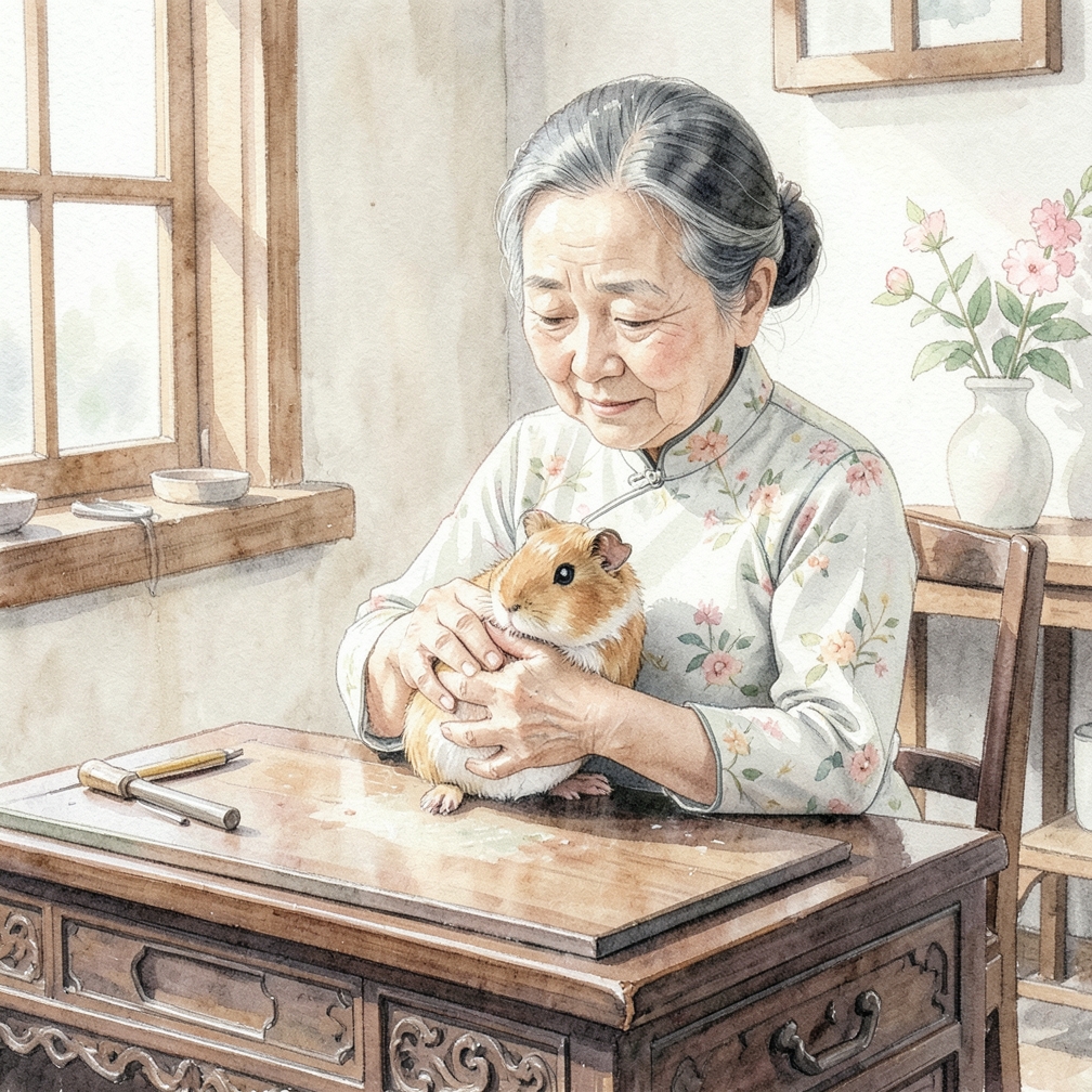 尝试抱起豚鼠