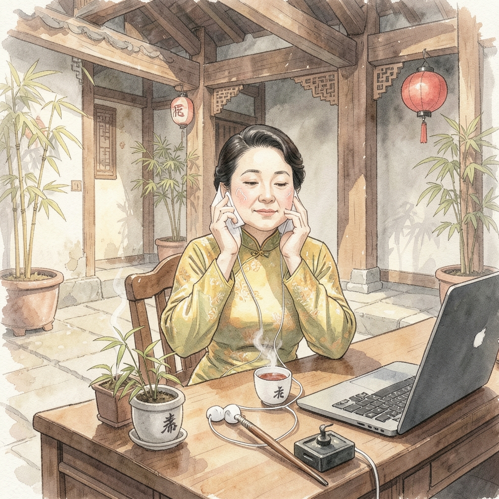 如何逐步处理耳机压痕